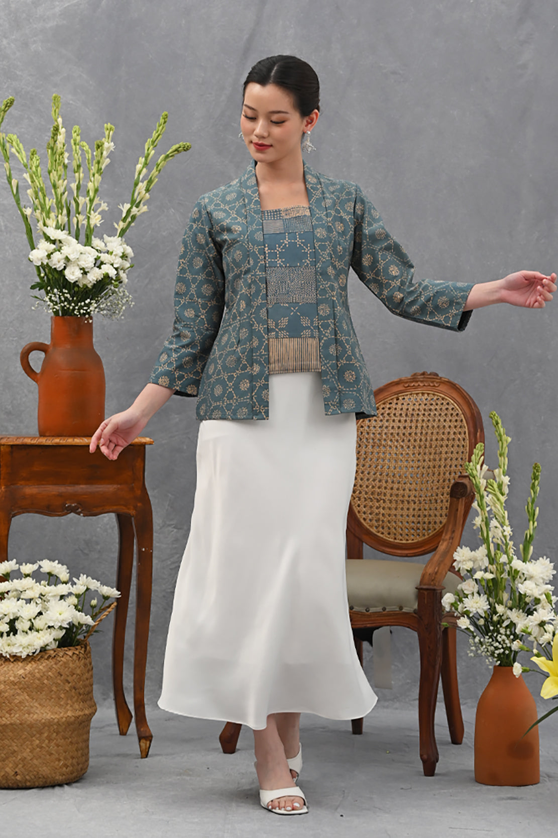 Kebaya Garut Long Blue T4012