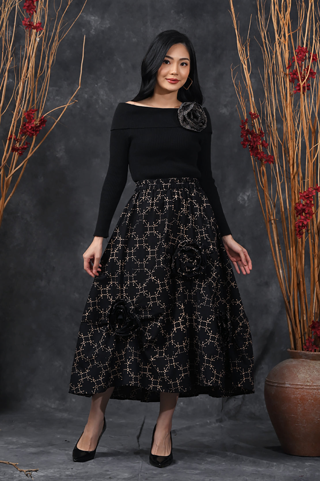 Rosaline Skirt Garut Cemani P0550