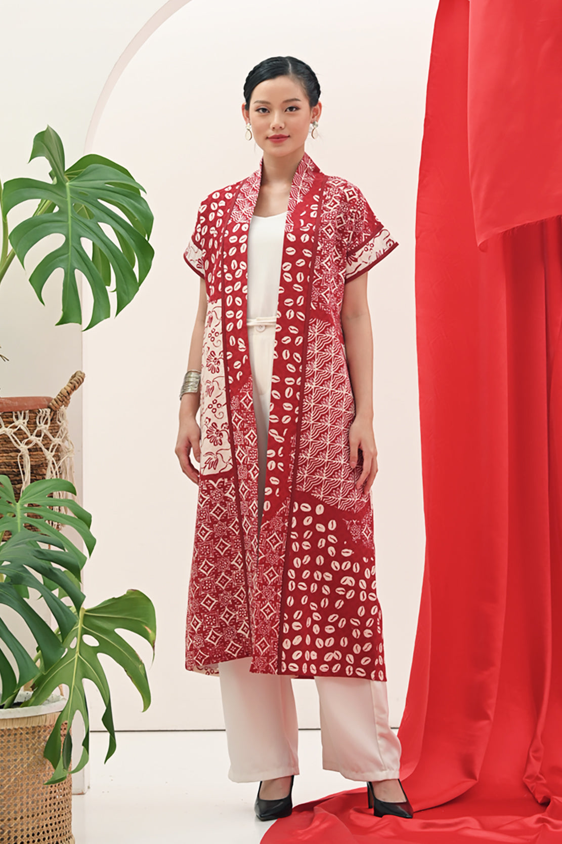 Outer Straight Dobi Merah Putih T3136