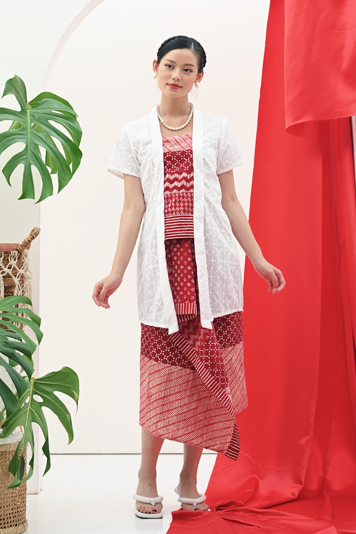 Aling Bordir Merah Putih T3098