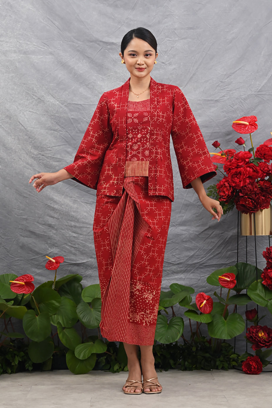 Lilit Skirt Garut Merah P0532