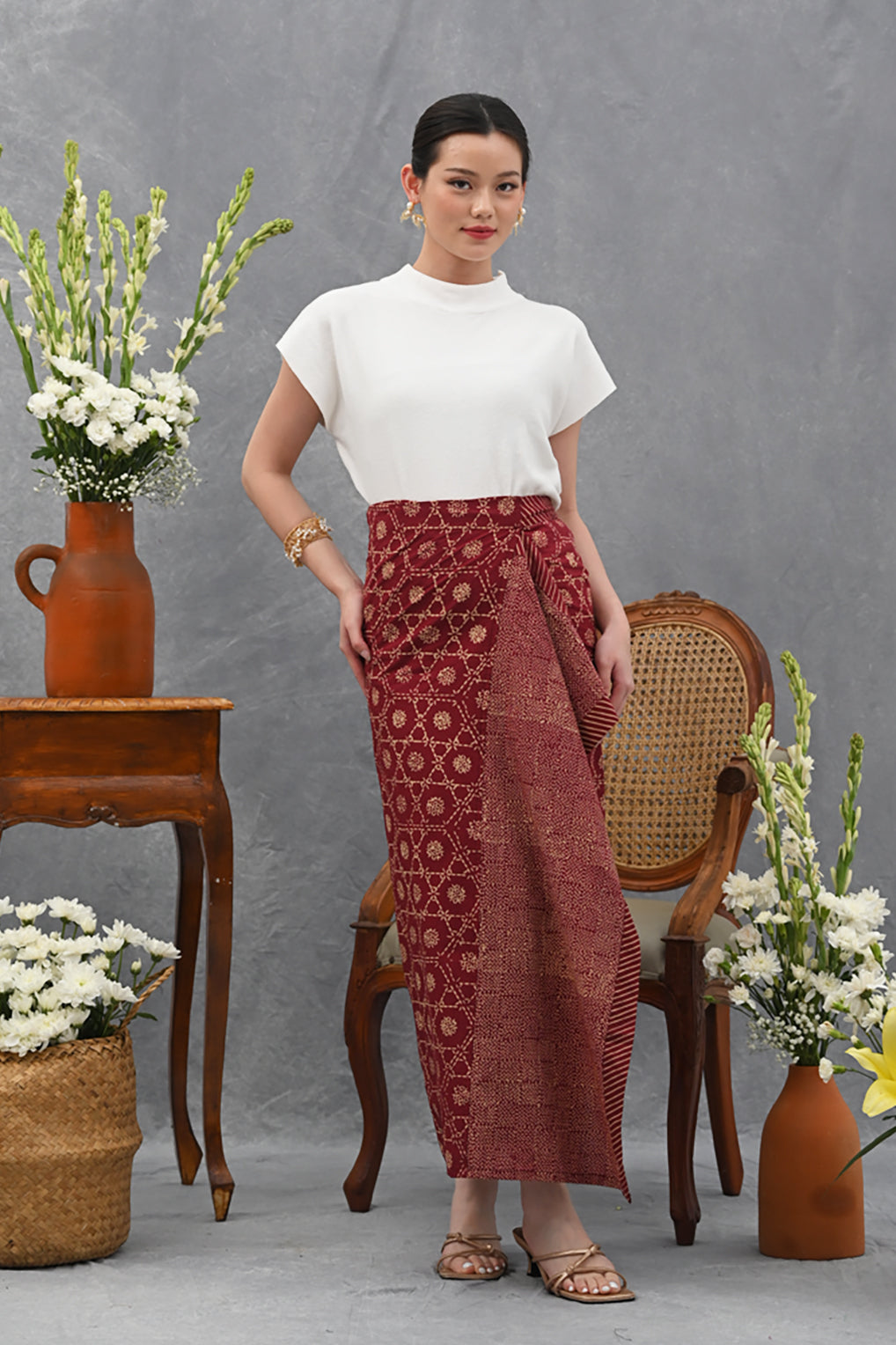 Lilit Skirt Garut Red P0475