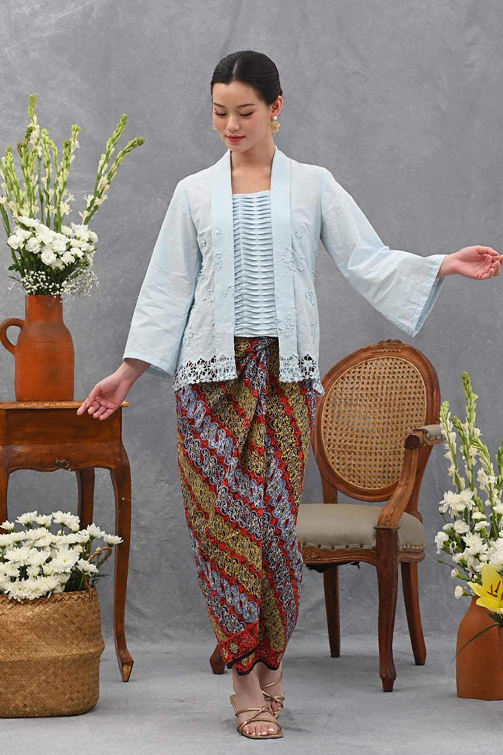 Kebaya Basic Blue T4043
