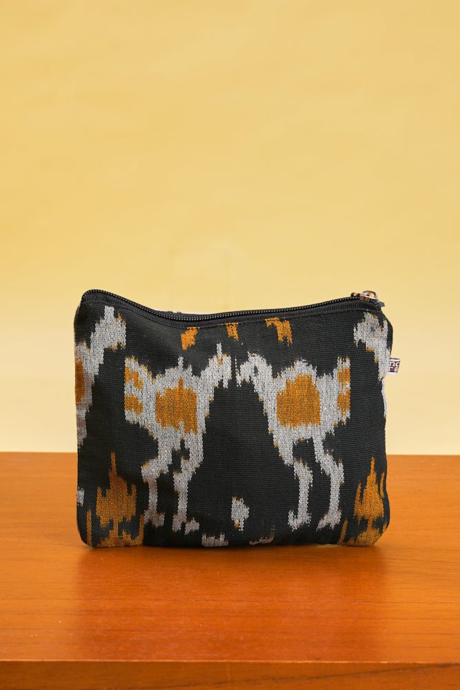 Pouch Tenun White Grey A0046