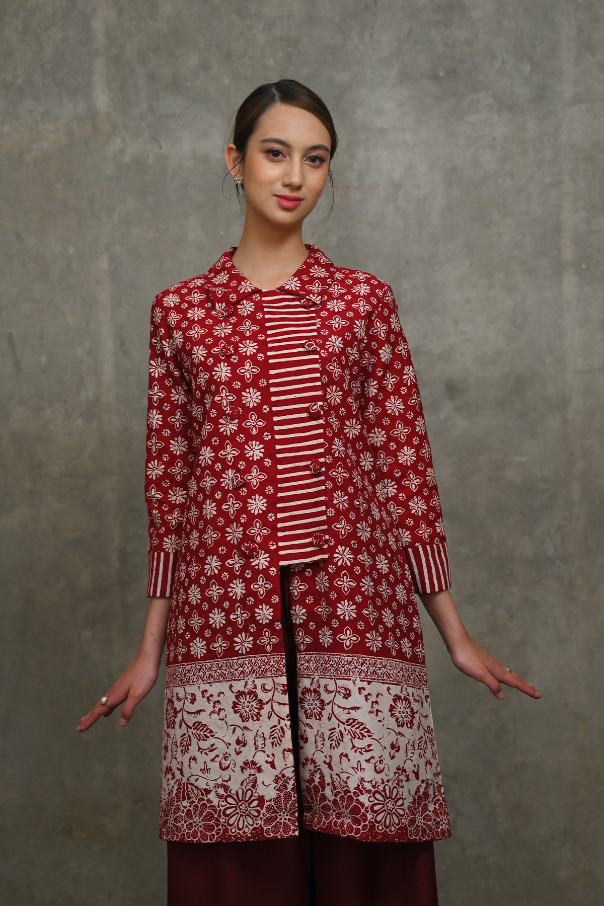Tunik Loosi Dobi Merah Putih T6032