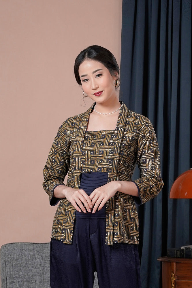 Kebaya Simbok Indigo T2189