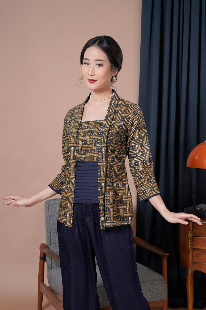 Kebaya Simbok Indigo T2189