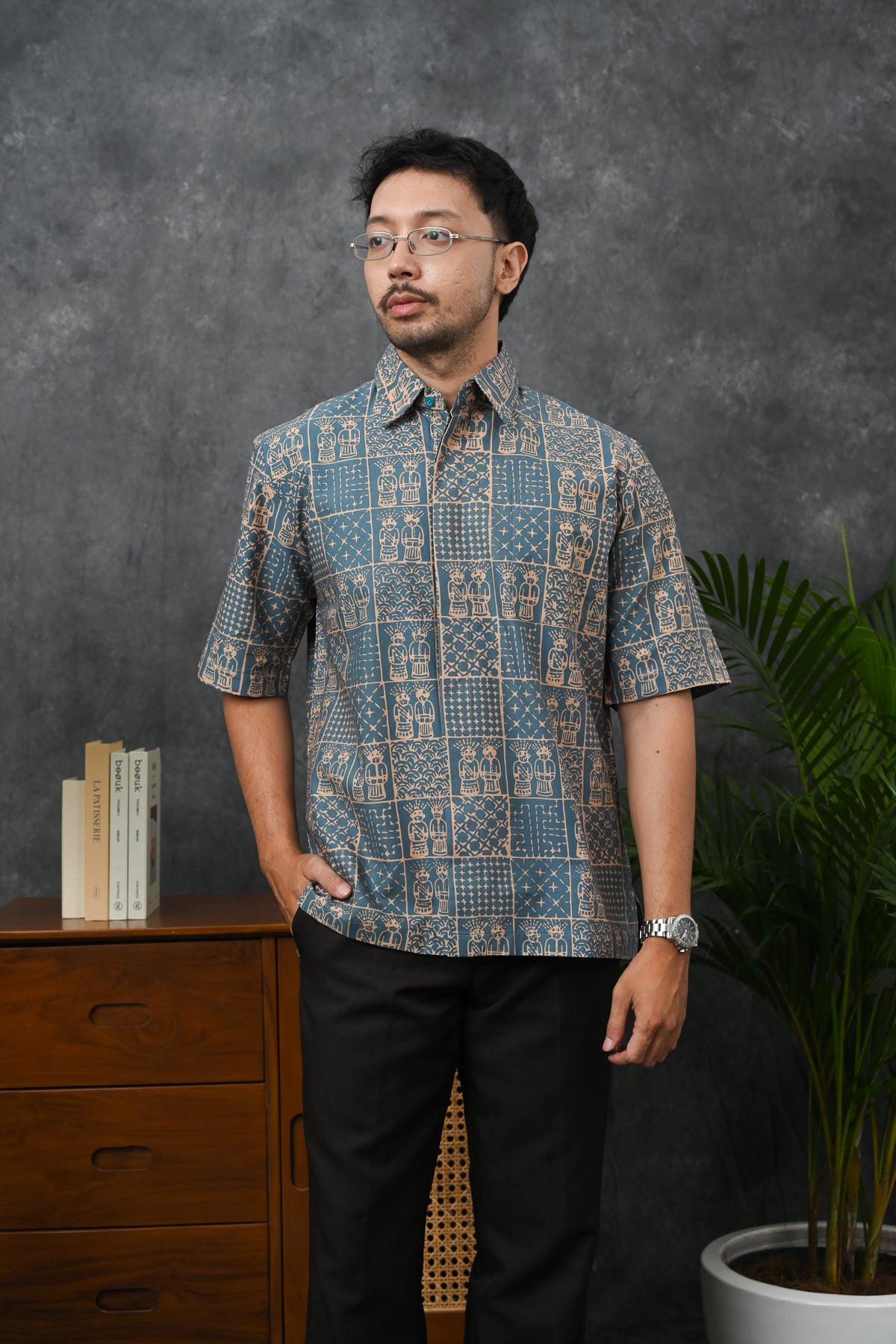 Ondel Betawi Torquoise Short M0374