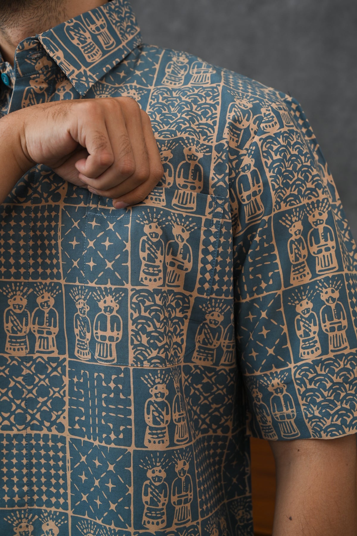 Ondel Betawi Torquoise Short M0374