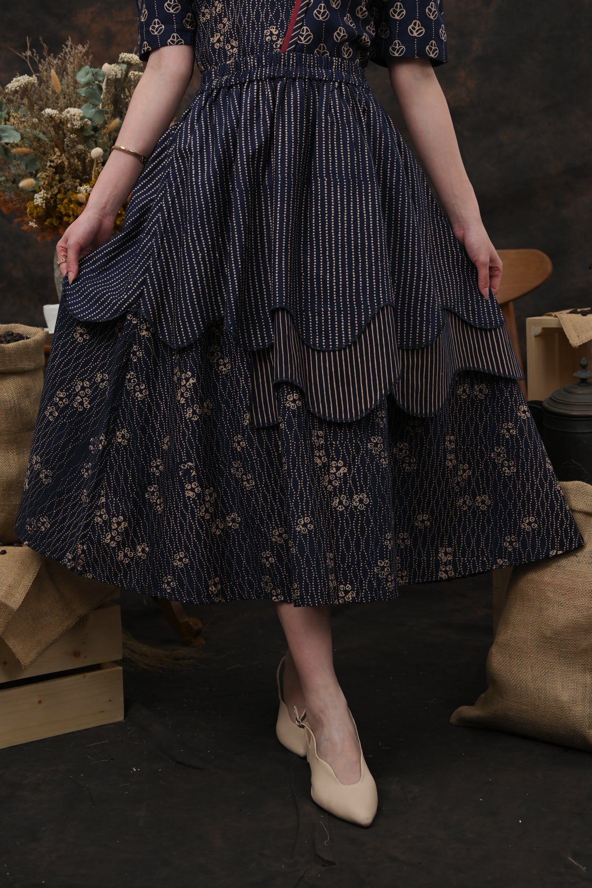 Tila Skirt Garut Kopi P0736