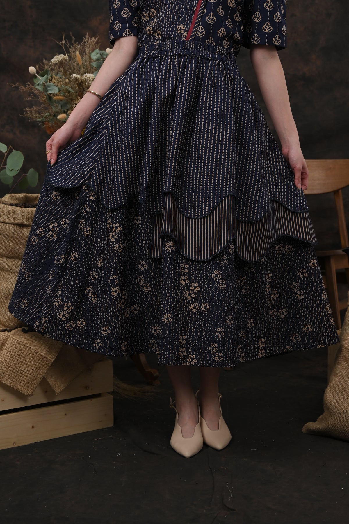 Tila Skirt Garut Kopi P0736