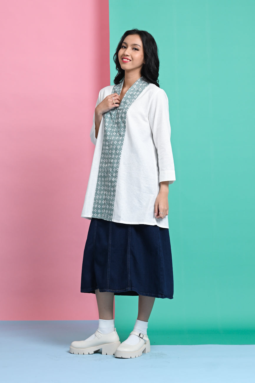 Fitria White Grey PART of Mirae PART0291