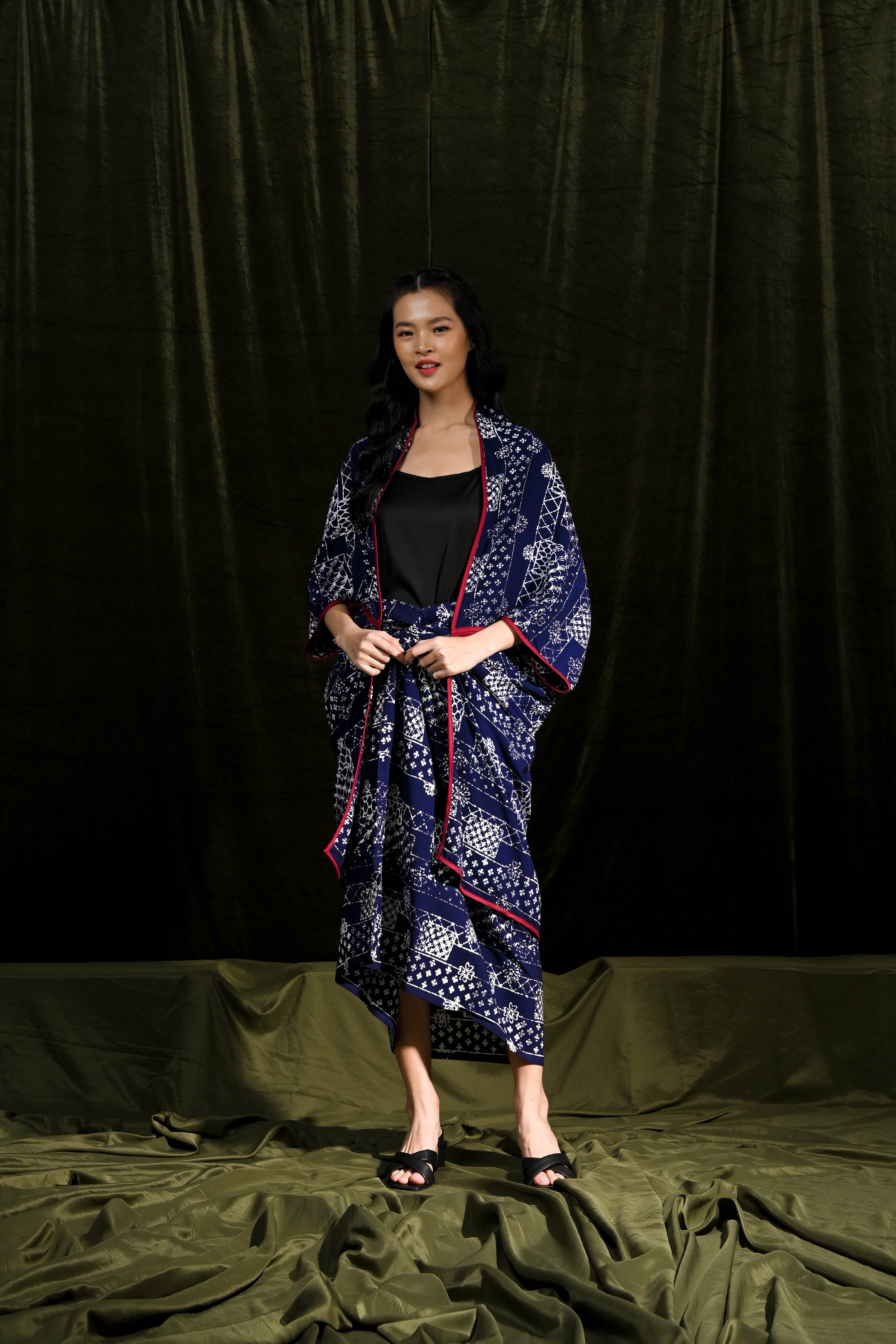 Outer Blue Rayya Rayon T2780