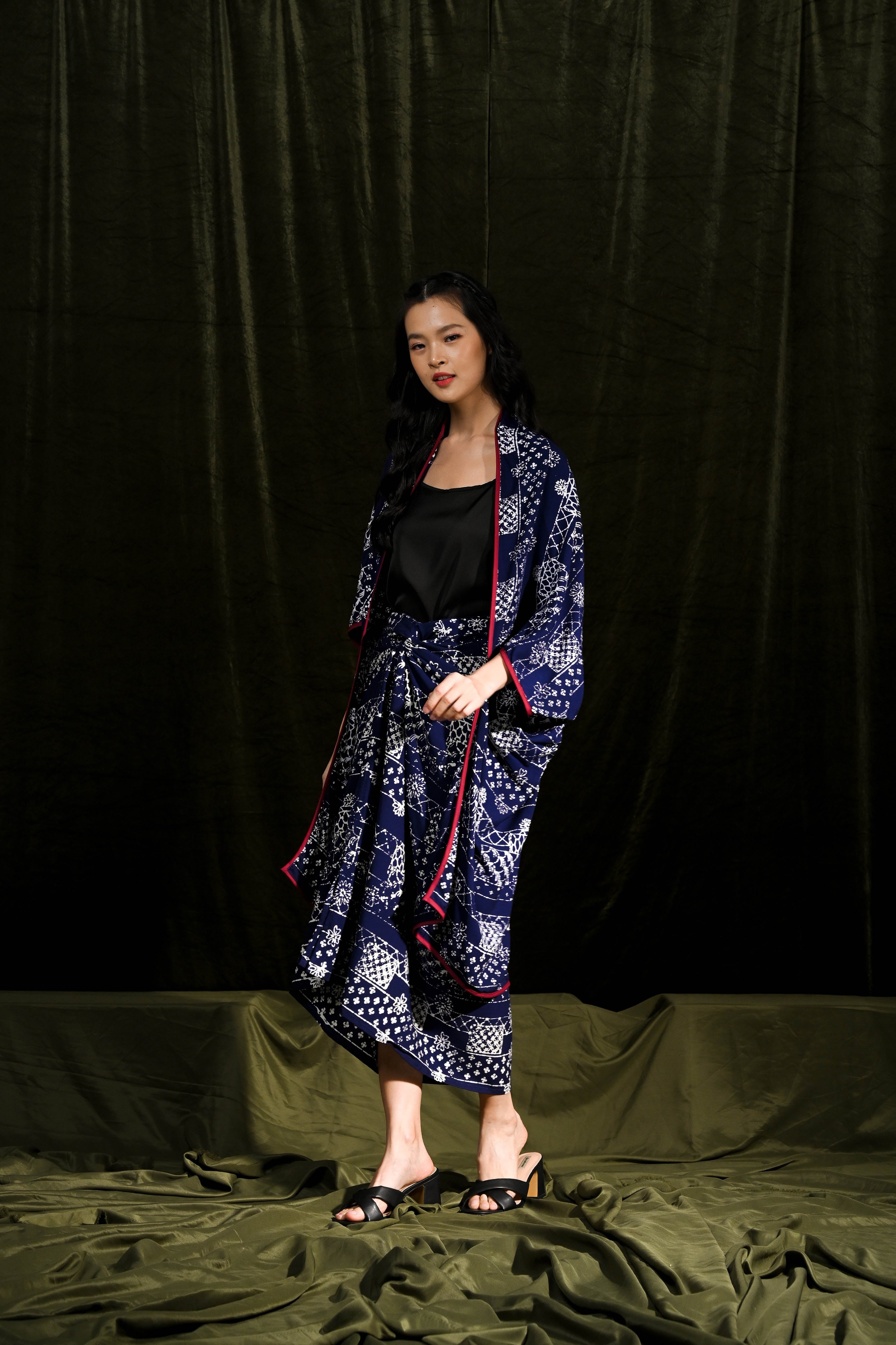 Outer Blue Rayya Rayon T2780