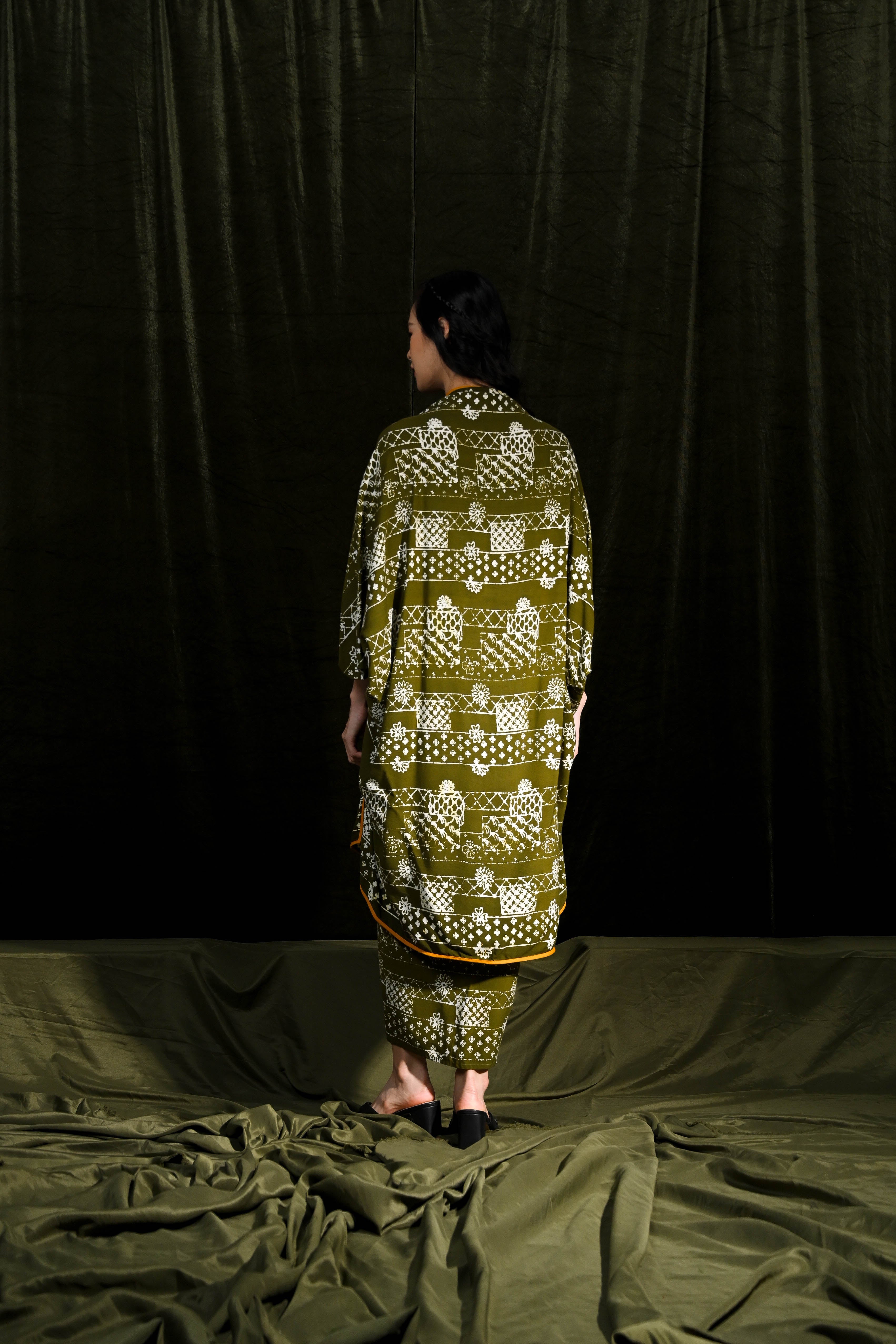 Outer Green Rayya Rayon T2782