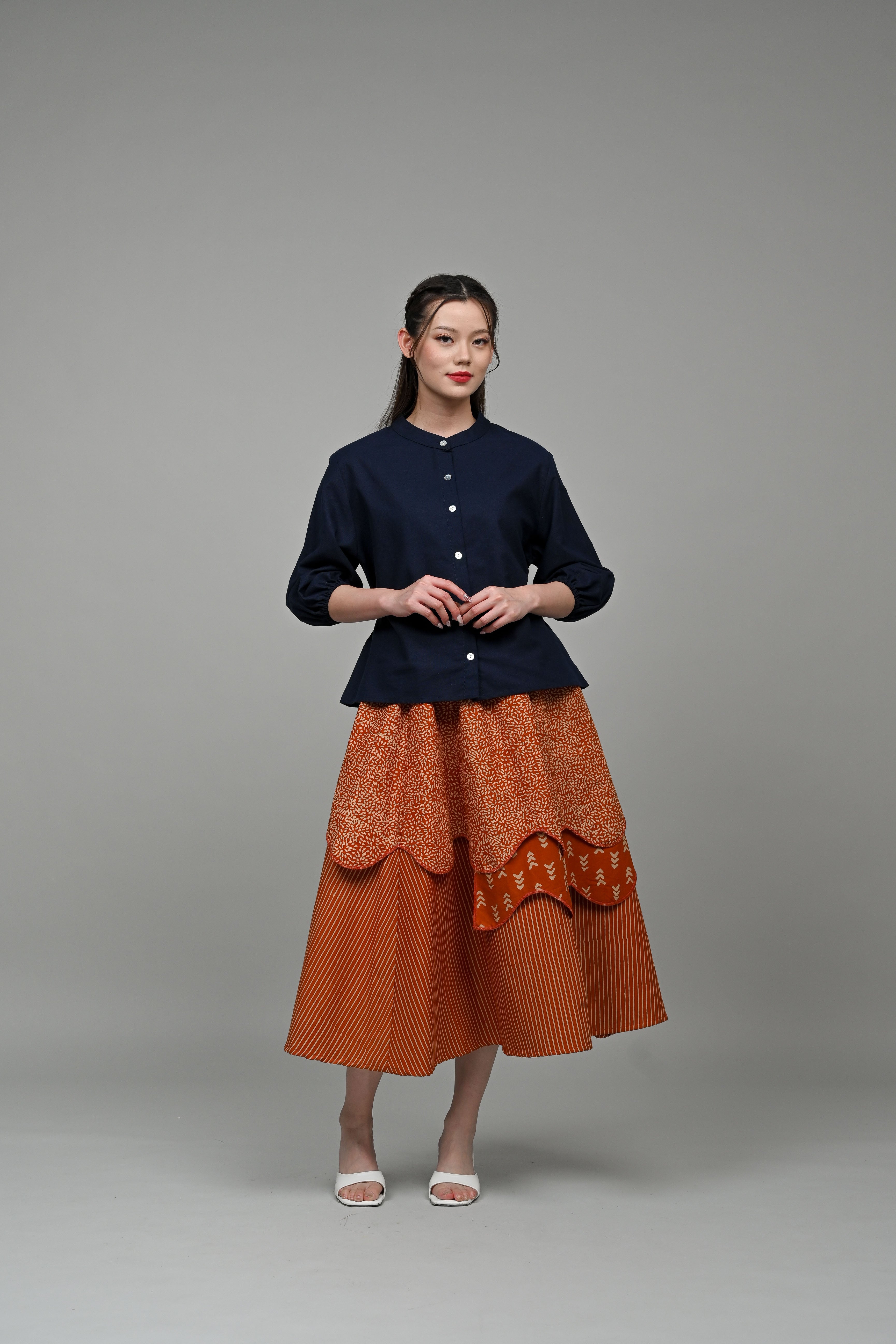 Tila Skirt Garut Orange P0328