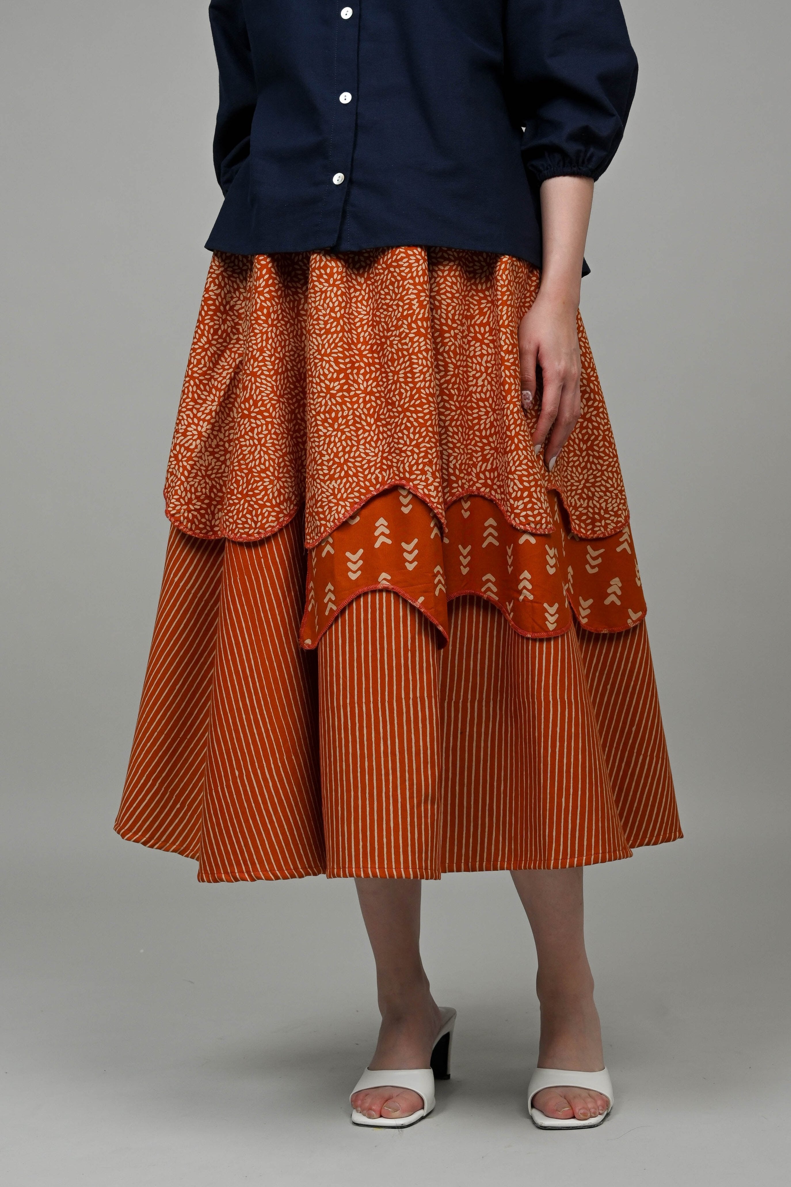 Tila Skirt Garut Orange P0328