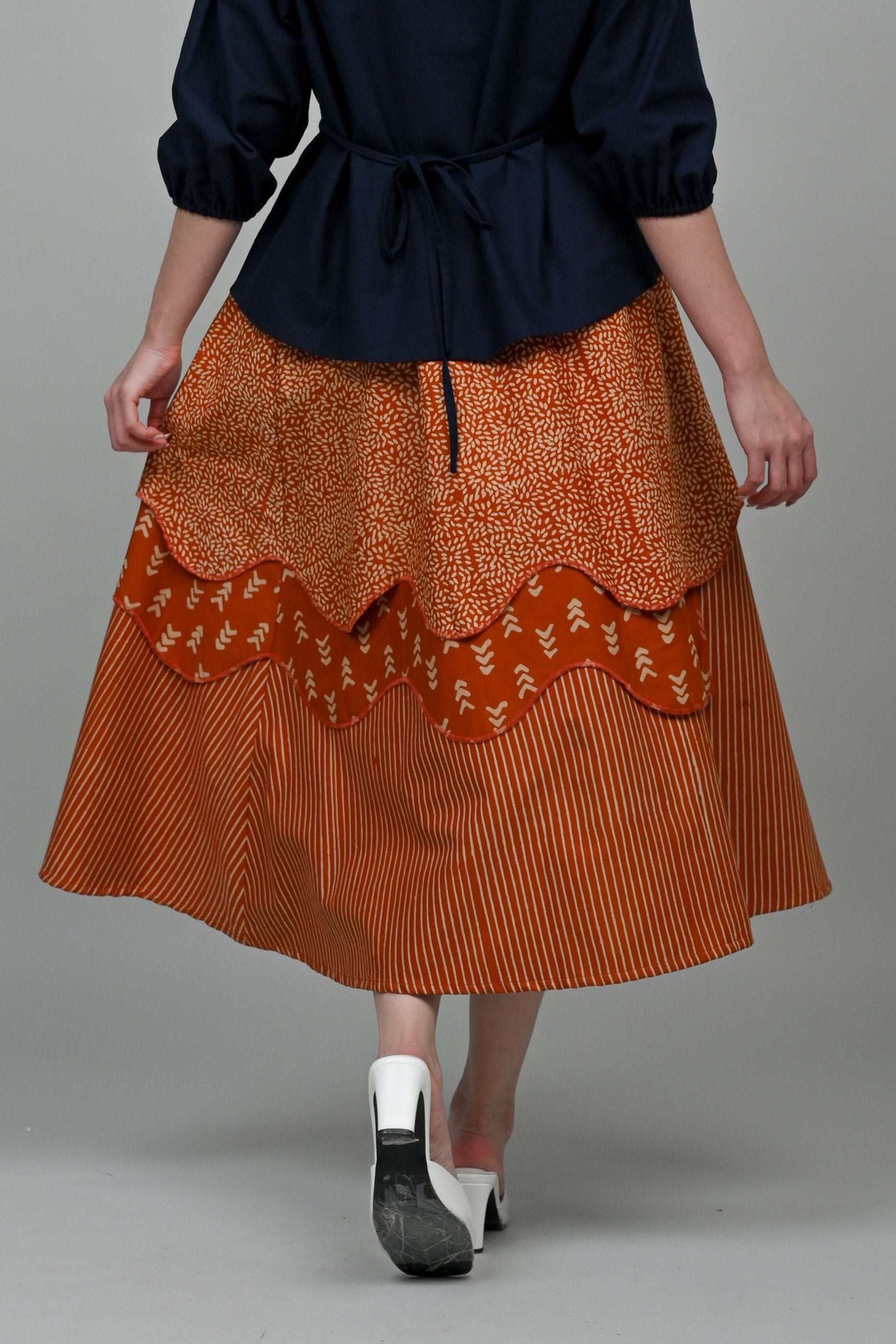 Tila Skirt Garut Orange P0328
