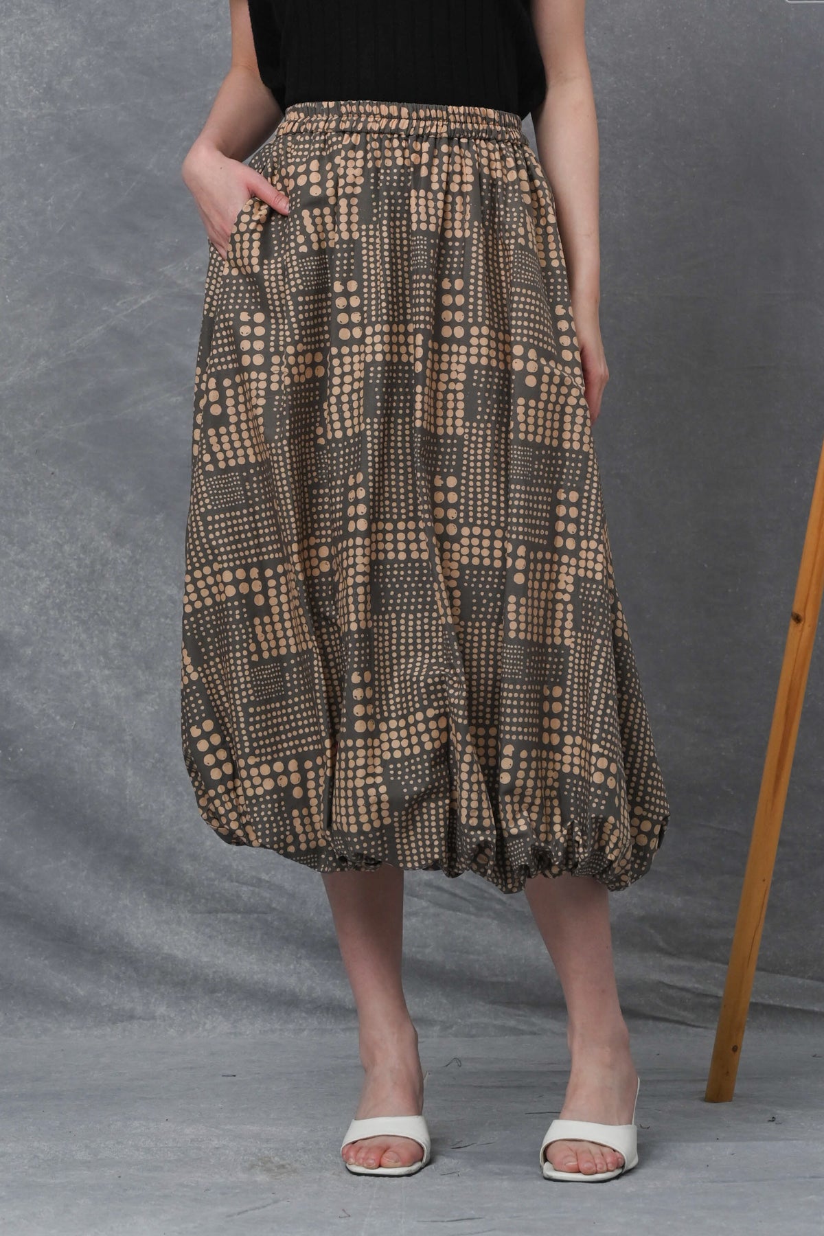 Ballon Skirt Garut Grey P0718