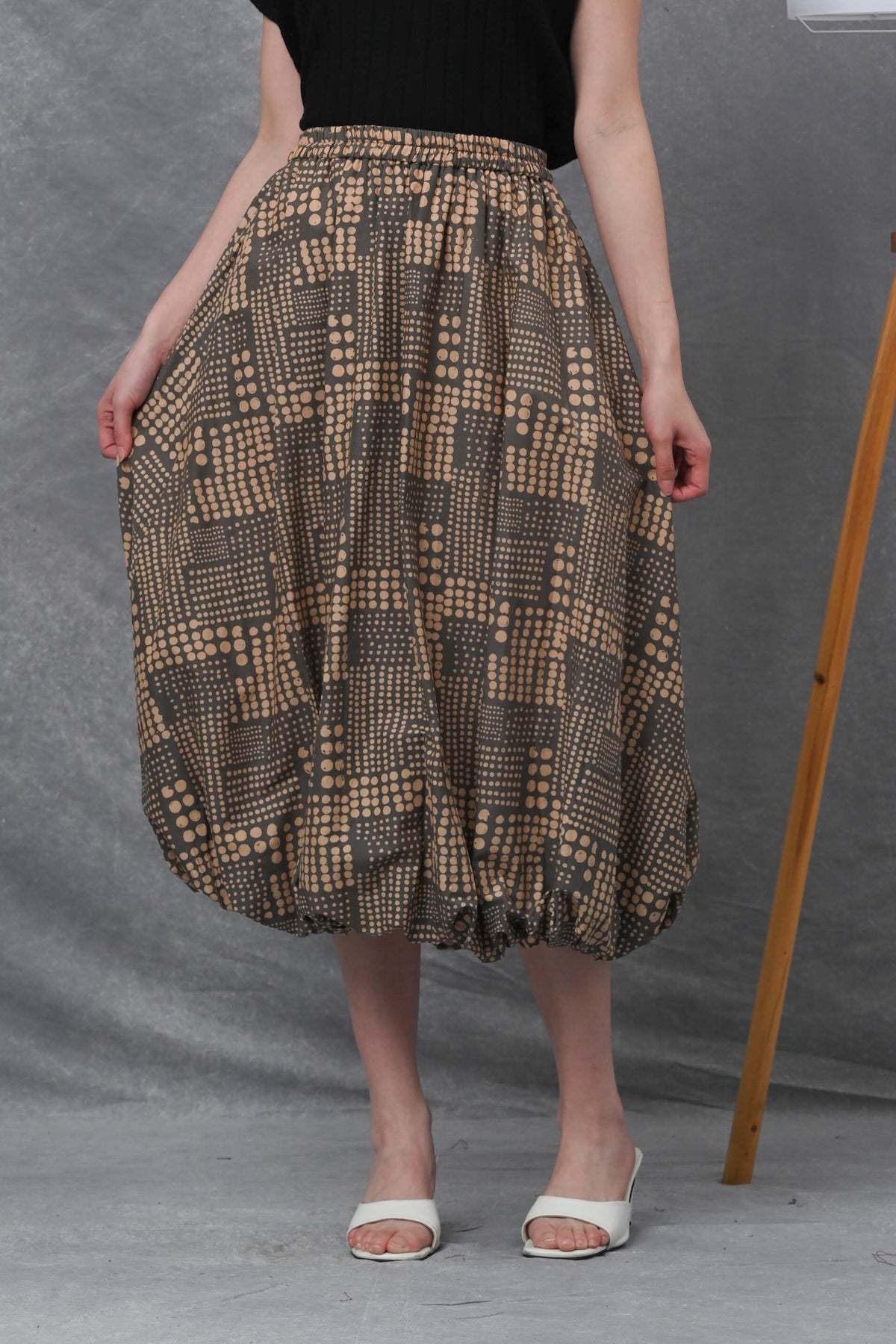 Ballon Skirt Garut Grey P0718