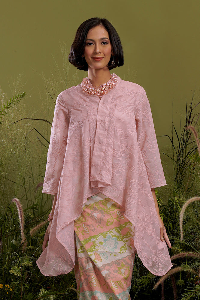 Elena Organza Pink Long T2134