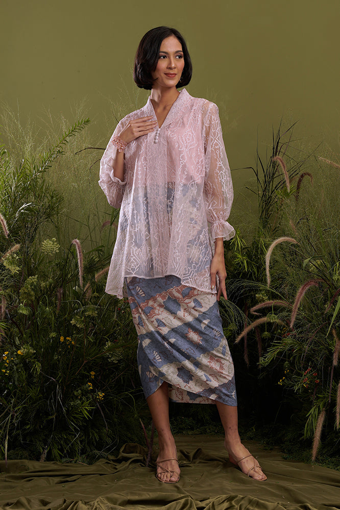 Alesha Organza Pink W Camisole T2154