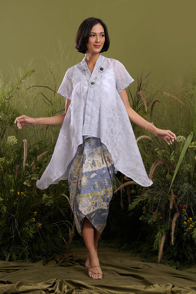 Elena Organza Blue Short T2127