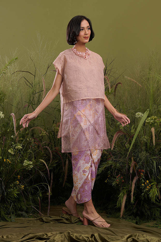 Taslima Organza Brown T2143