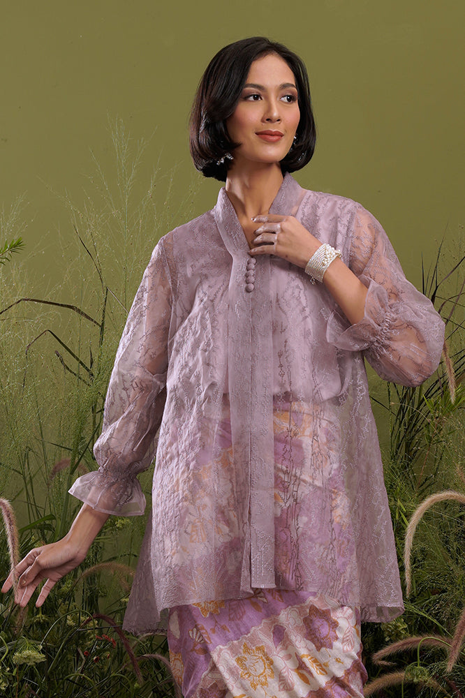 Alesha Organza Lilac W Camisole T2150