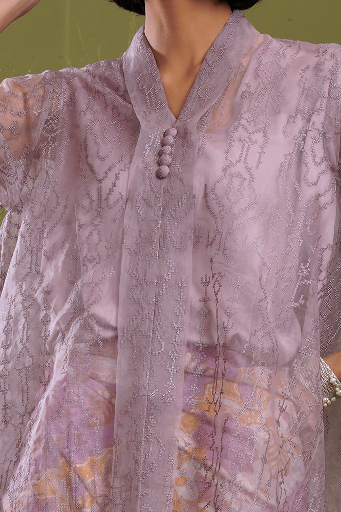 Alesha Organza Lilac W Camisole T2150