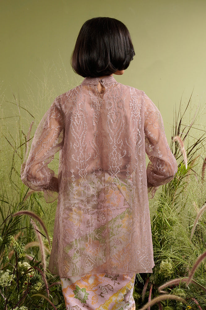 Alesha Organza Brown W Camisole T2147