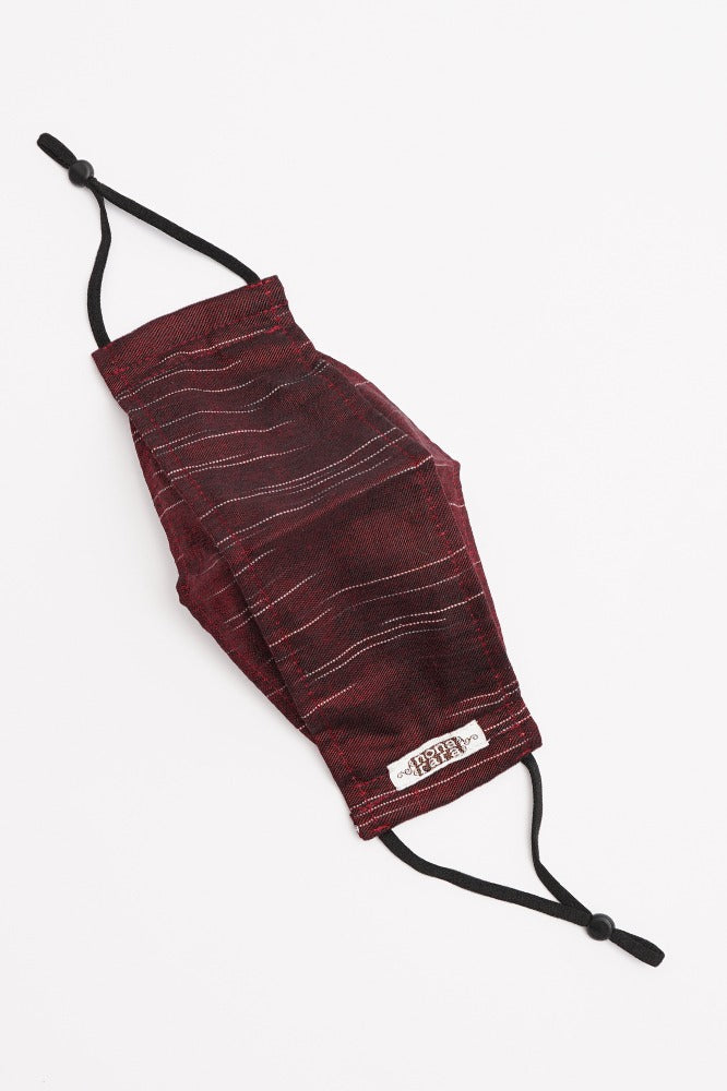 Masker Lurik Maroon