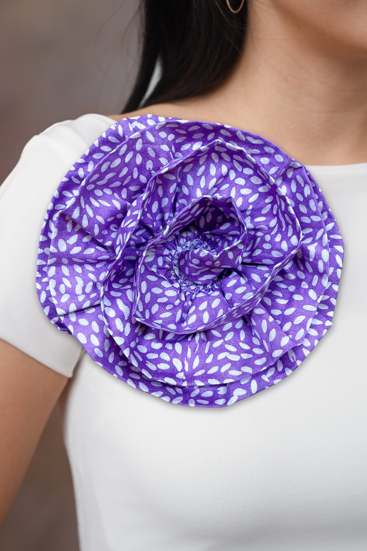 Bross Bunga Garut Purple A0107