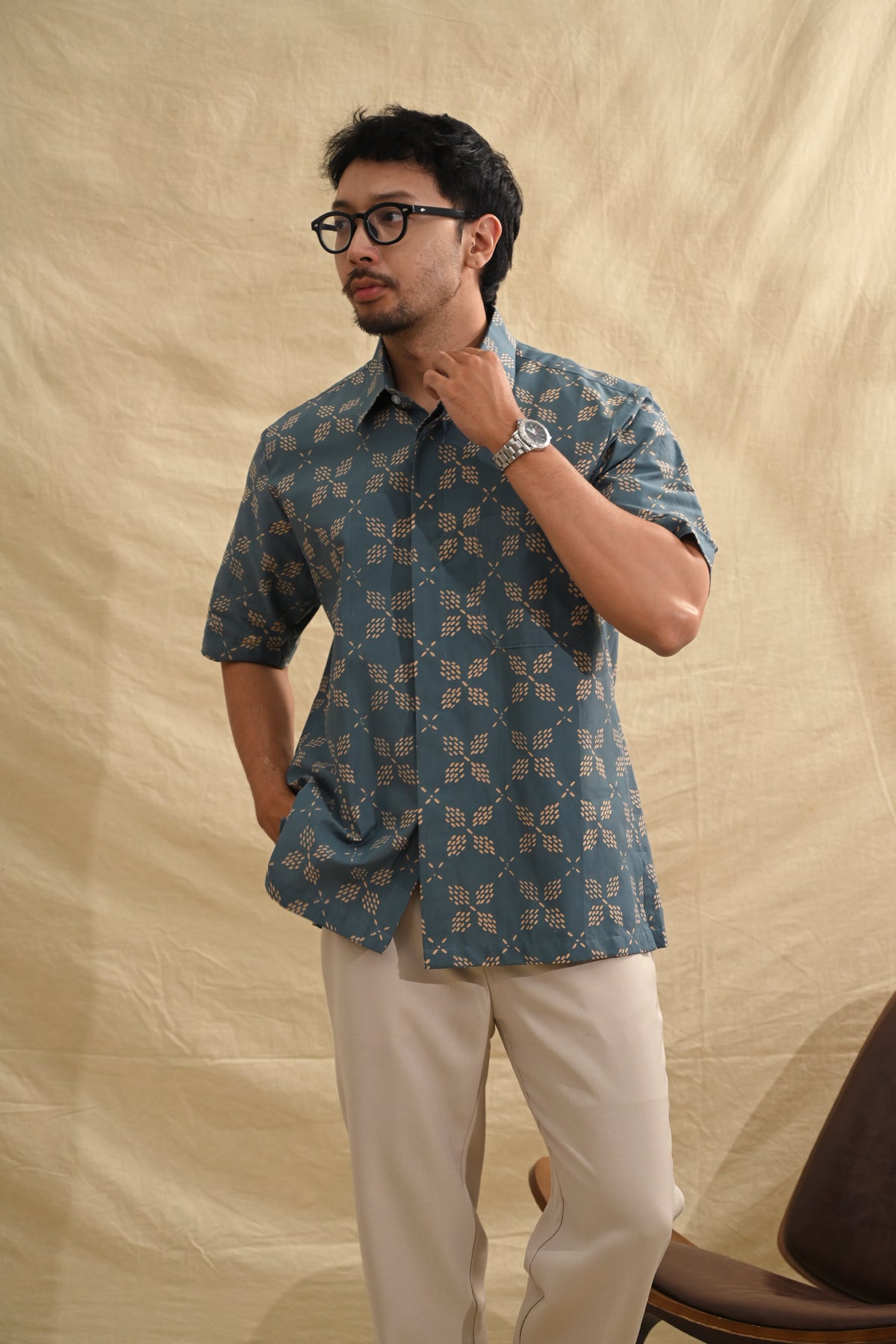 Kawung Harmoni Teal M0354