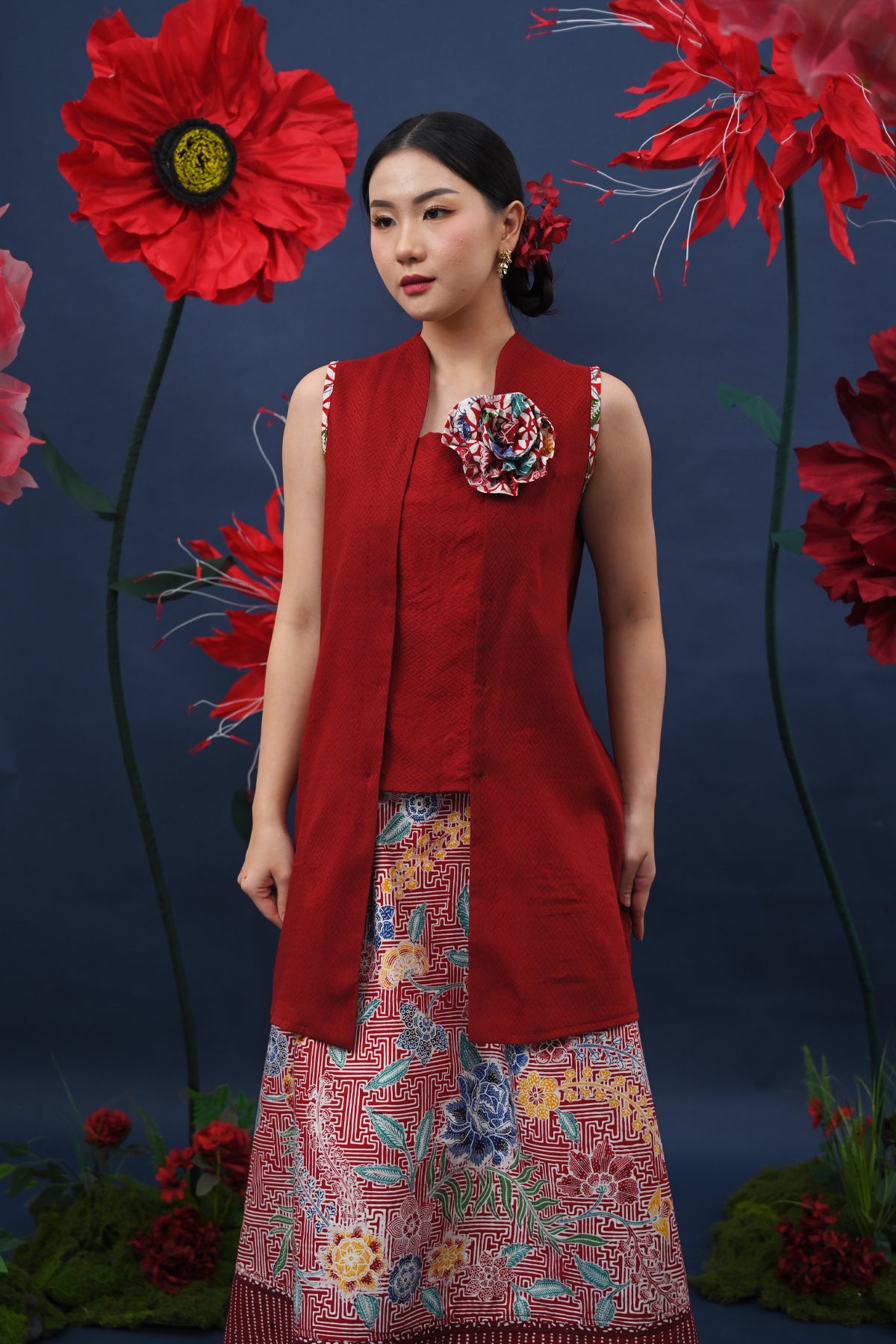 Kebaya Sleeveless Dobi CNY T5297