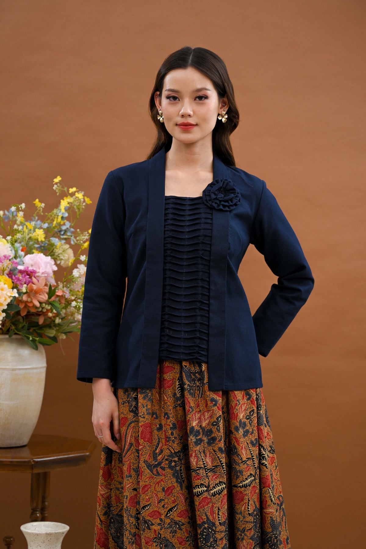 Kebaya Opnaisel Basic Blue T5530