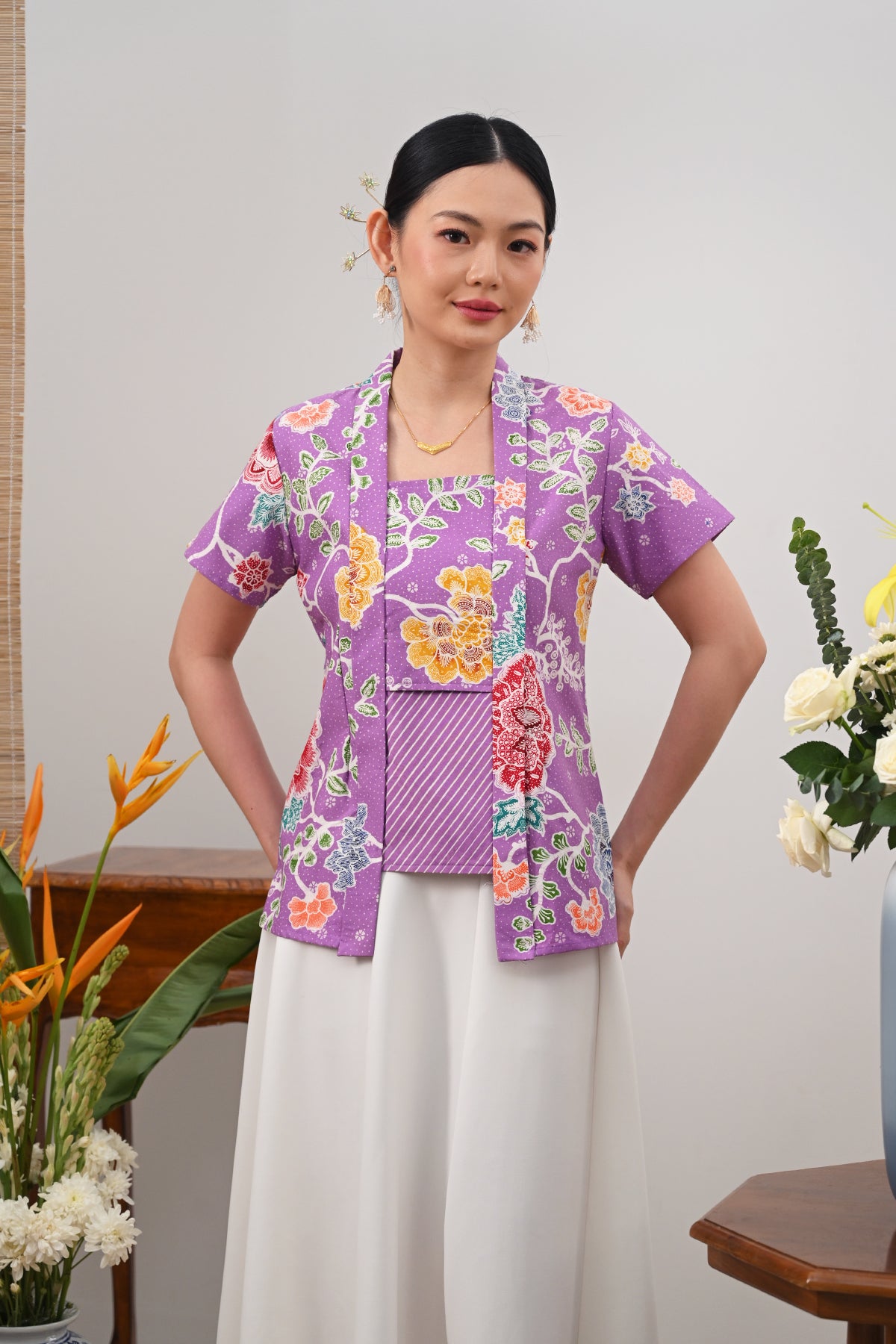 Kebaya Simbok Encim Purple T5632