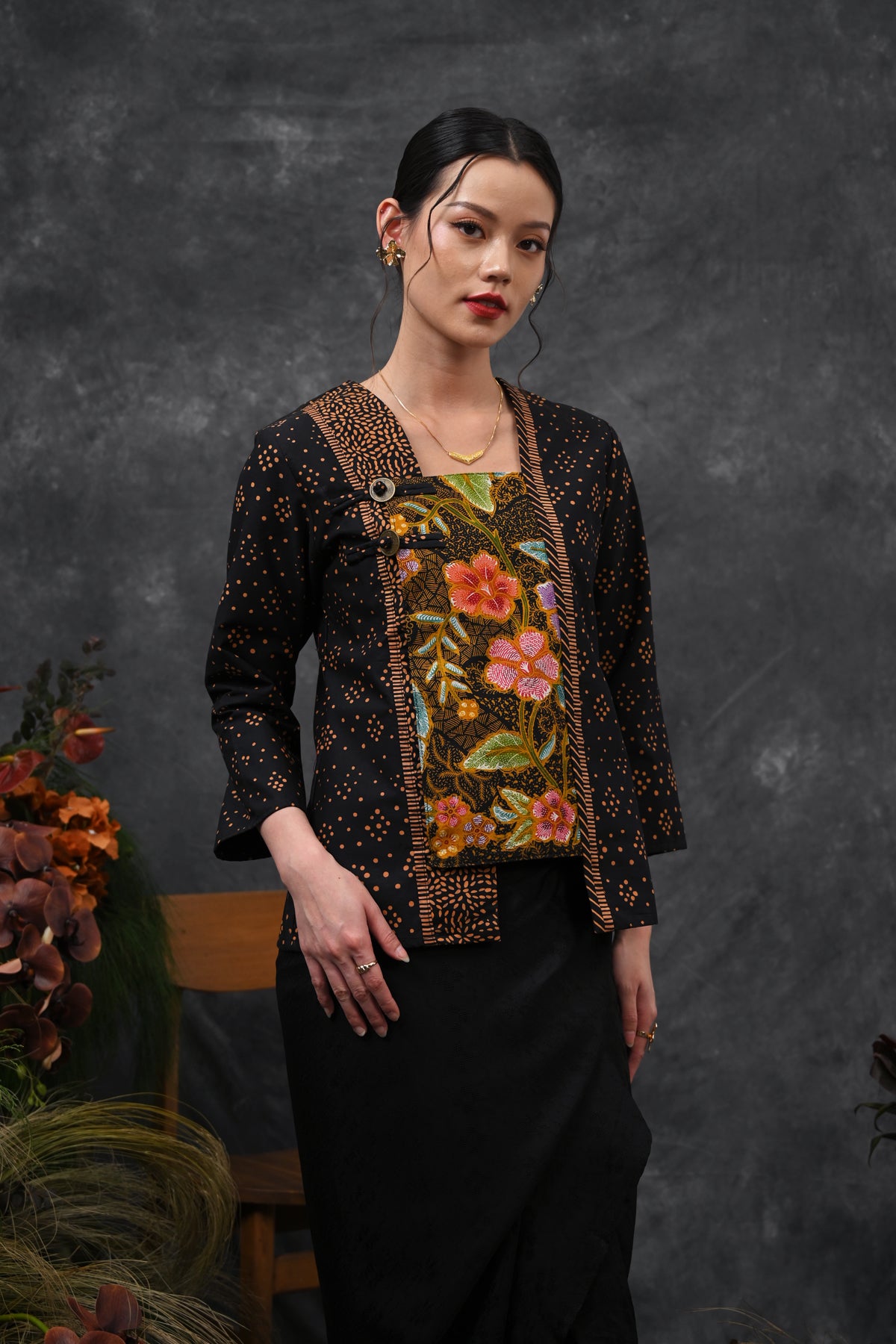 Kebaya Dwika Encim Cemani T6144
