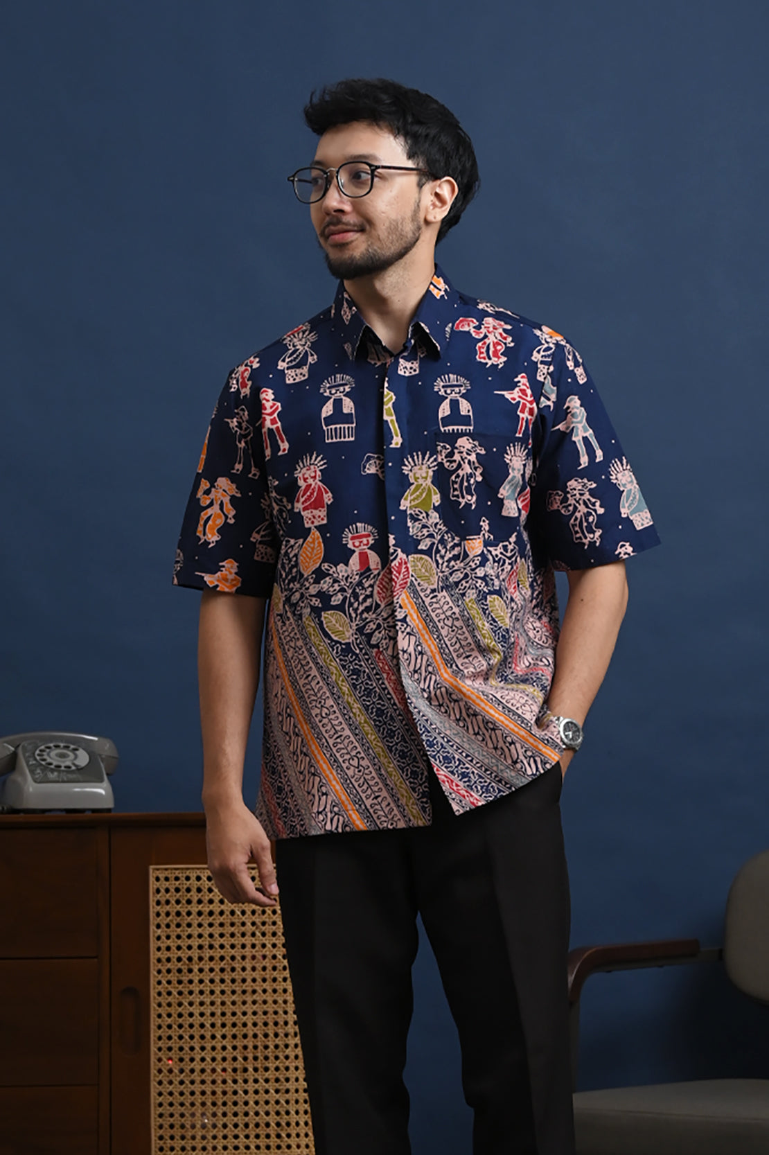 Betawi Blue Short M0299