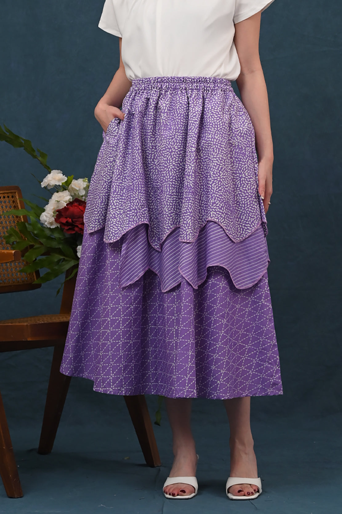 Tila Skirt Garut Purple P0452