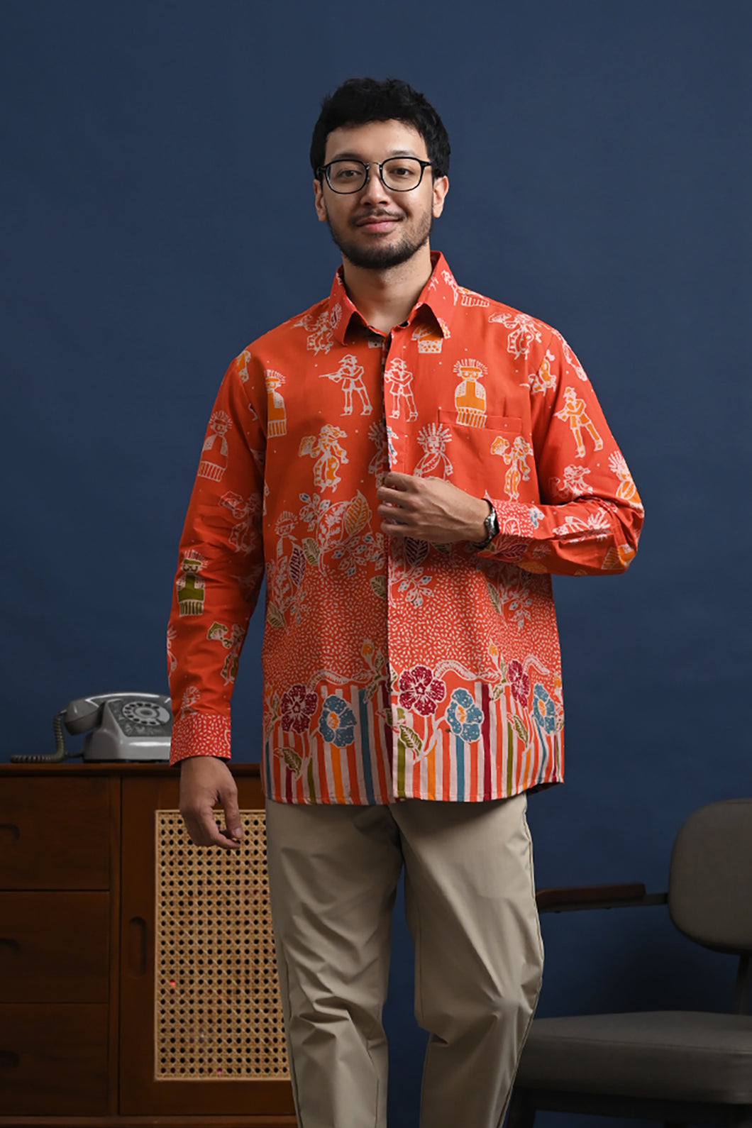 Betawi Wonogiren Orange Long L0154