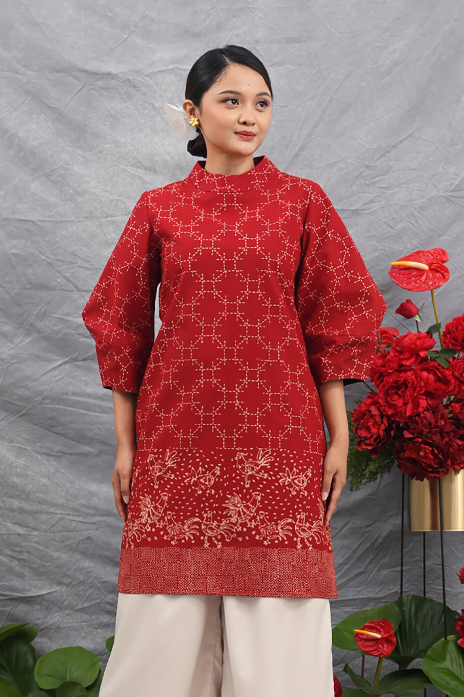 Lesi Dress Garut Merah D0550