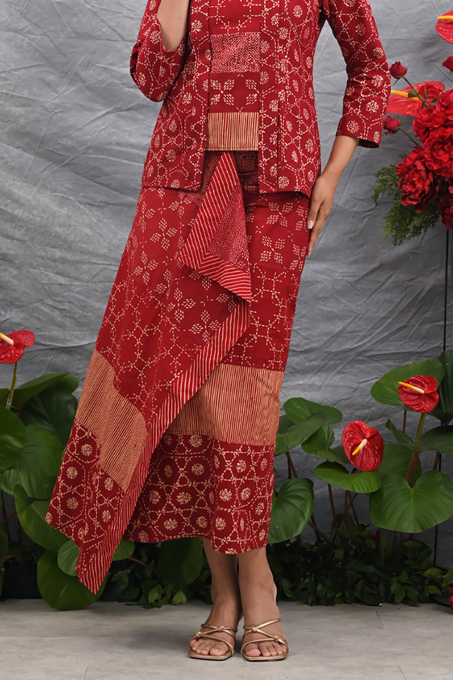 Lilit Skirt Garut Merah P0531