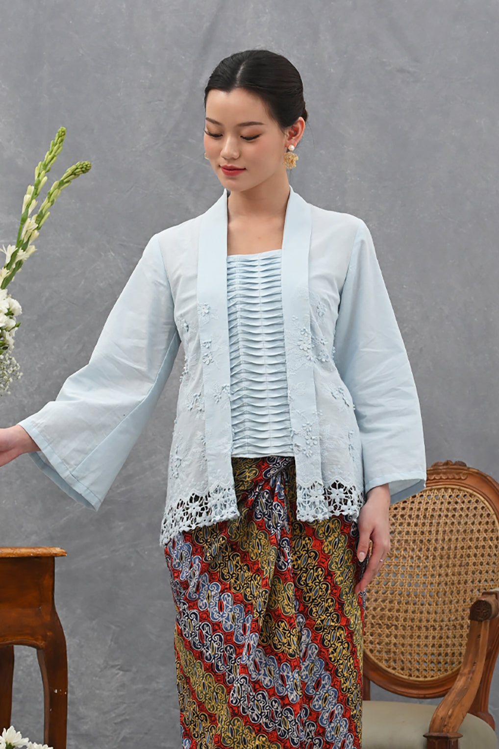Kebaya Basic Blue T4043