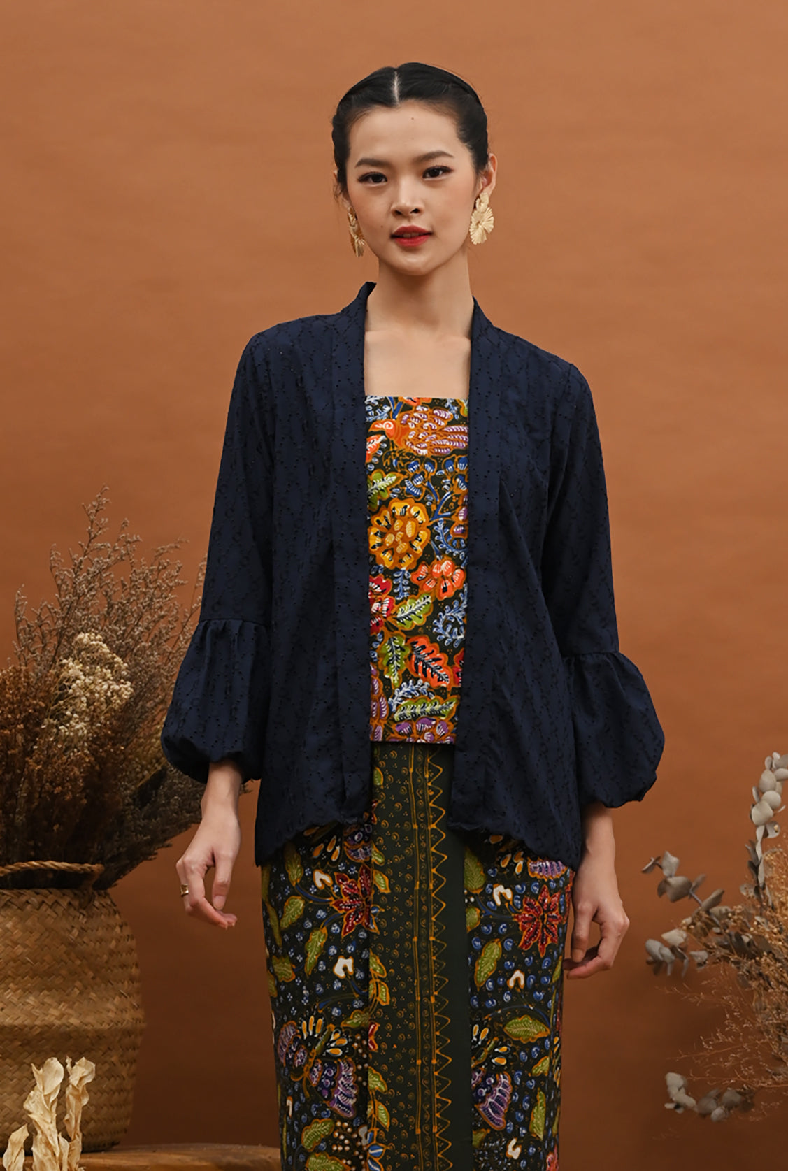 Kebaya Kartini Blue Lasem T2851