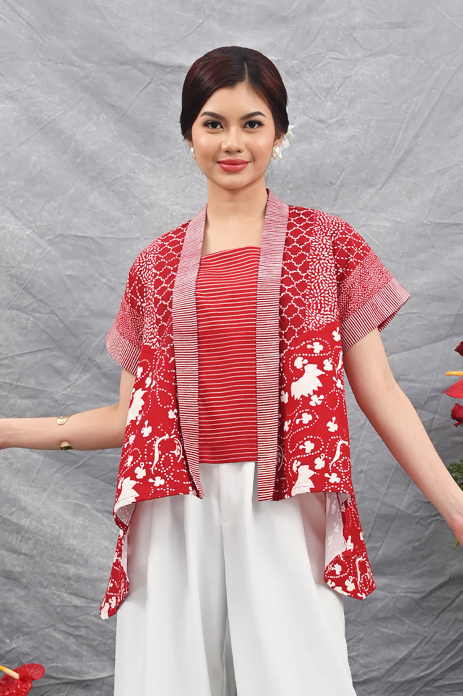 Kebaya Mampang Merah Putih T4540