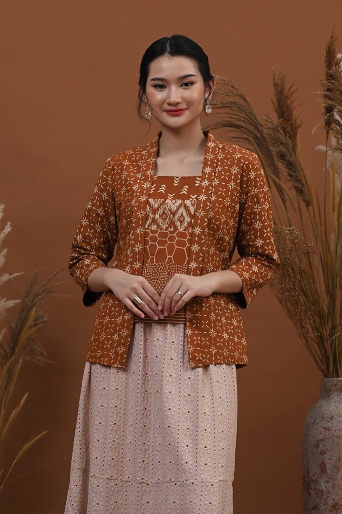 Kebaya Garut Brown Long T3056