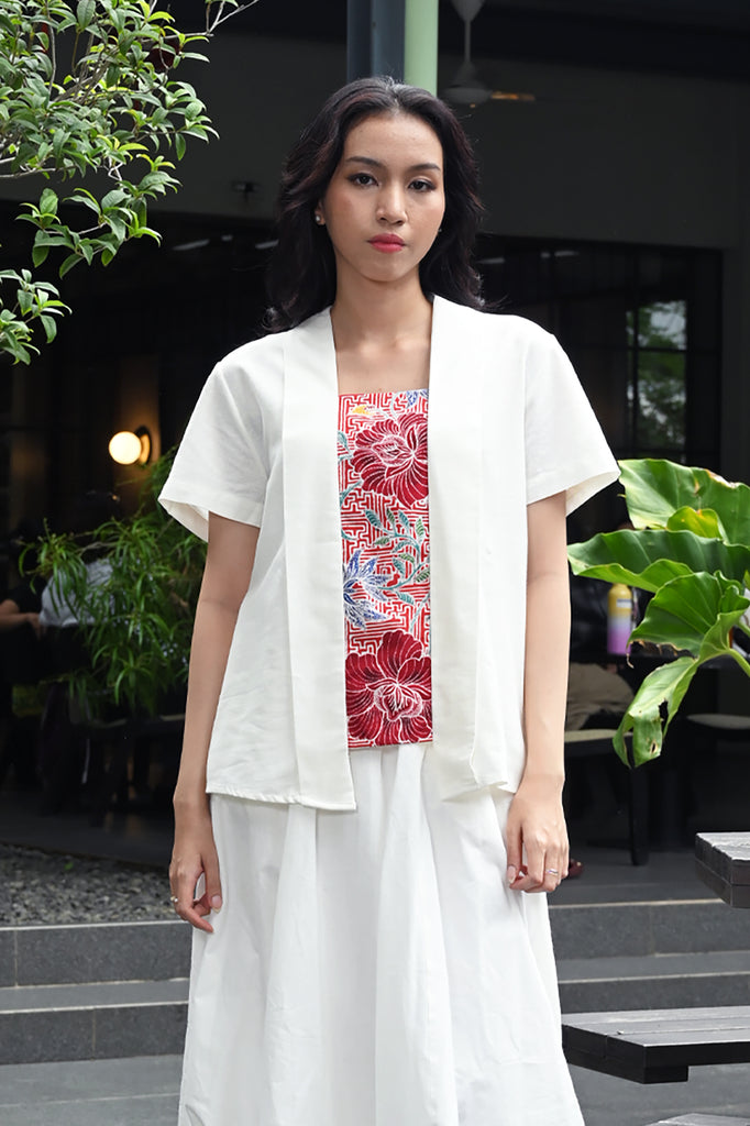 Kebaya Simple White PART of Mirae PART0305