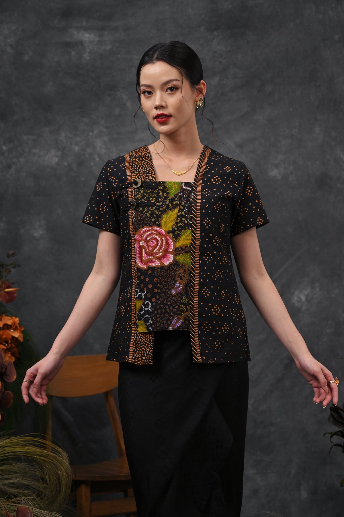Kebaya Dwika Encim Cemani T6212