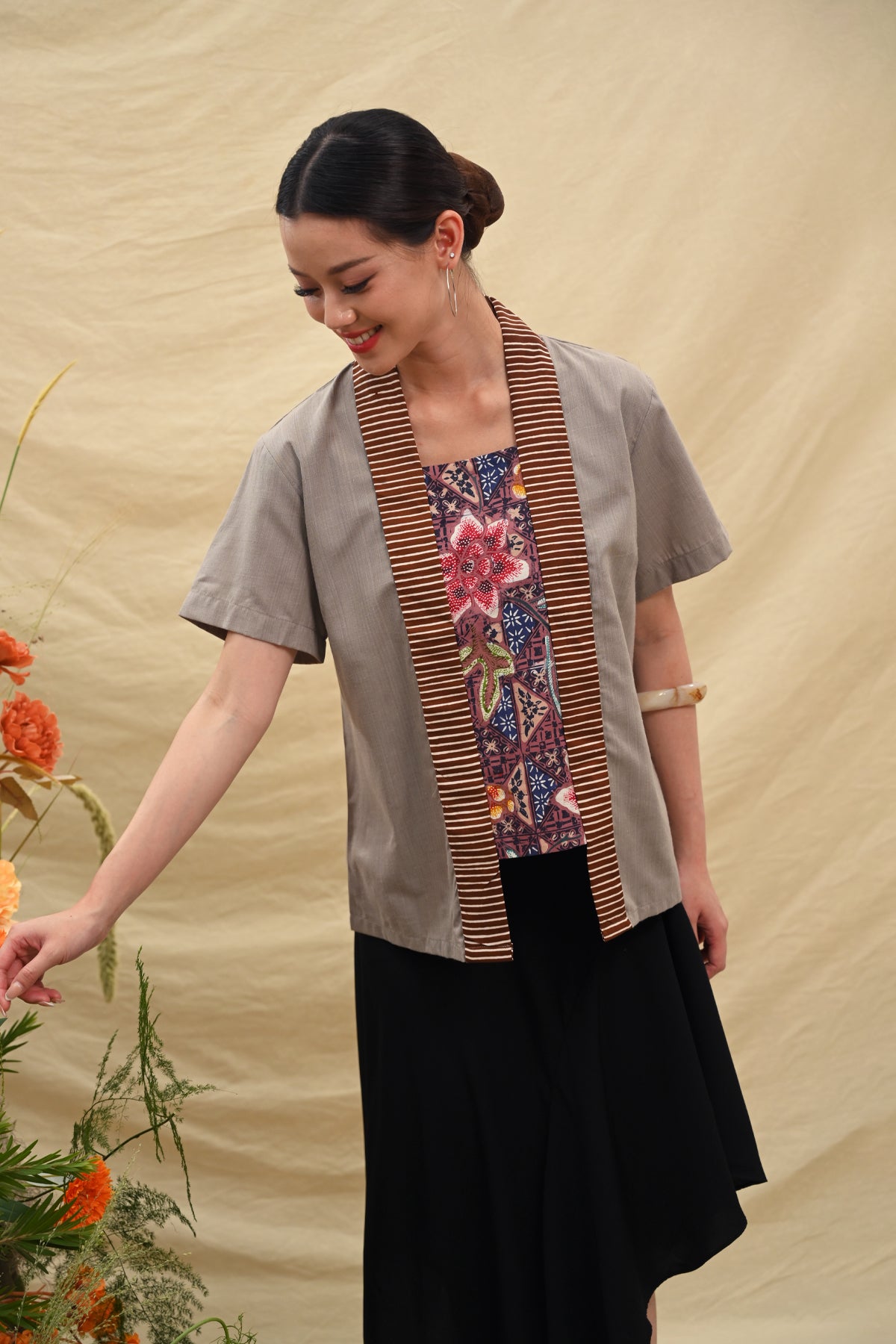 Kebaya Short Grey PART0474